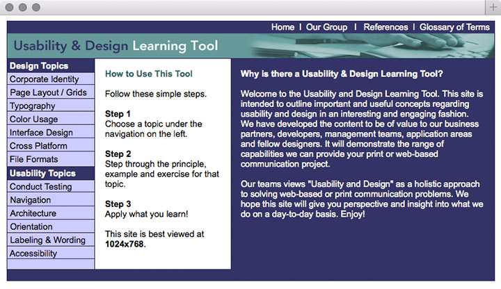 Usability & Design Learning Tool