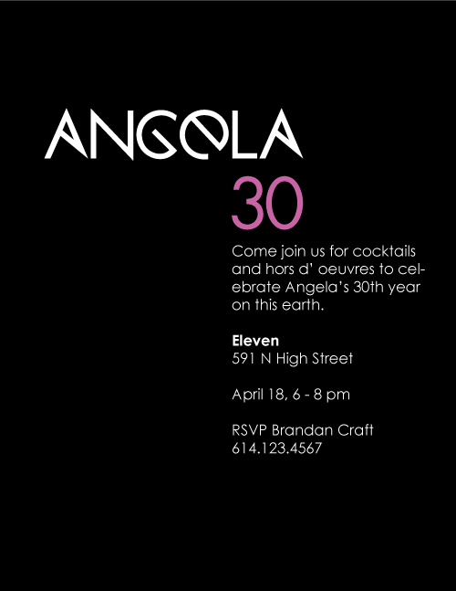 30th birthday invitation